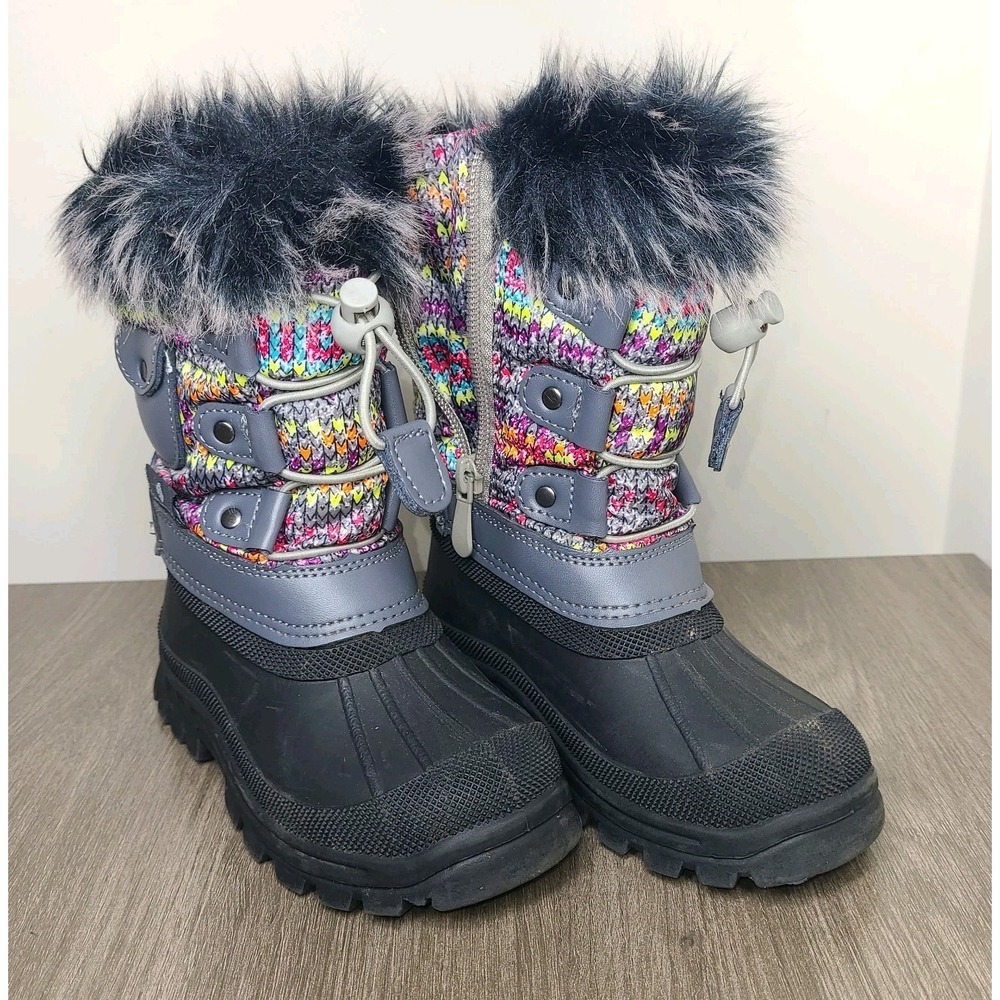 Dream Pairs Toddler Girls Winter Snow Boots Insulated Waterproof Kids Sz 9